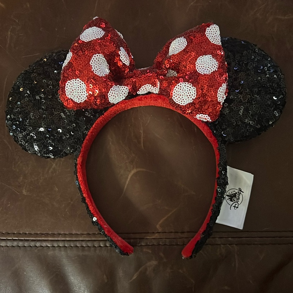 Sequin Mini mouse ears headband